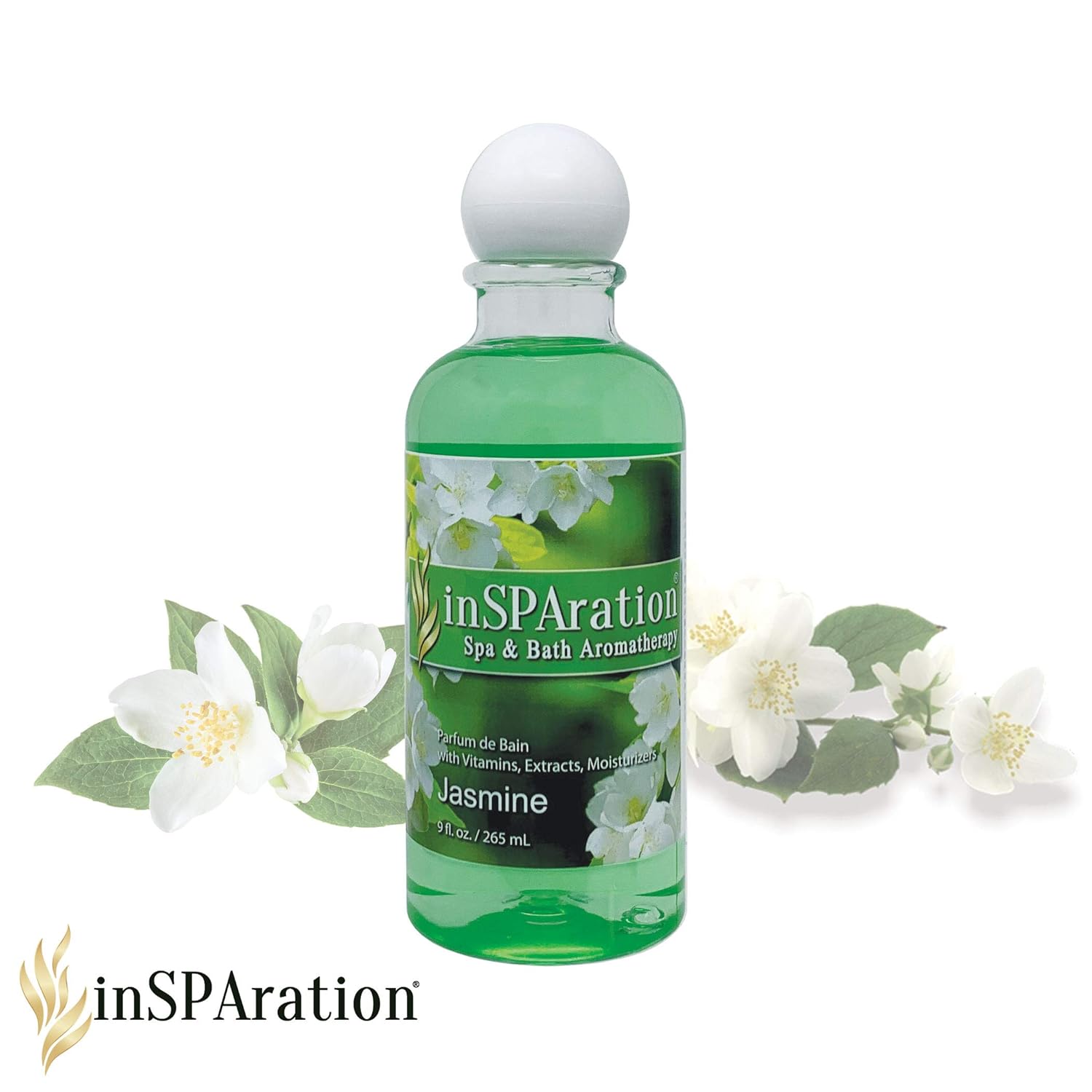 inSPAration Spa and Bath Aromatherapy 119X Spa Liquid, 9 onzas, jazmín, verde