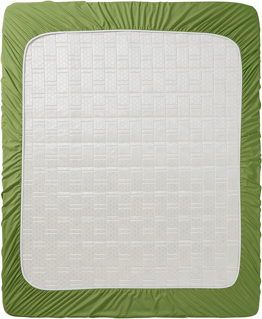 Clara Clark Sábana bajera, bolsillo extra profundo que se adapta a colchones profundos, solo sábana bajera suave de lujo, individual XL, color verde