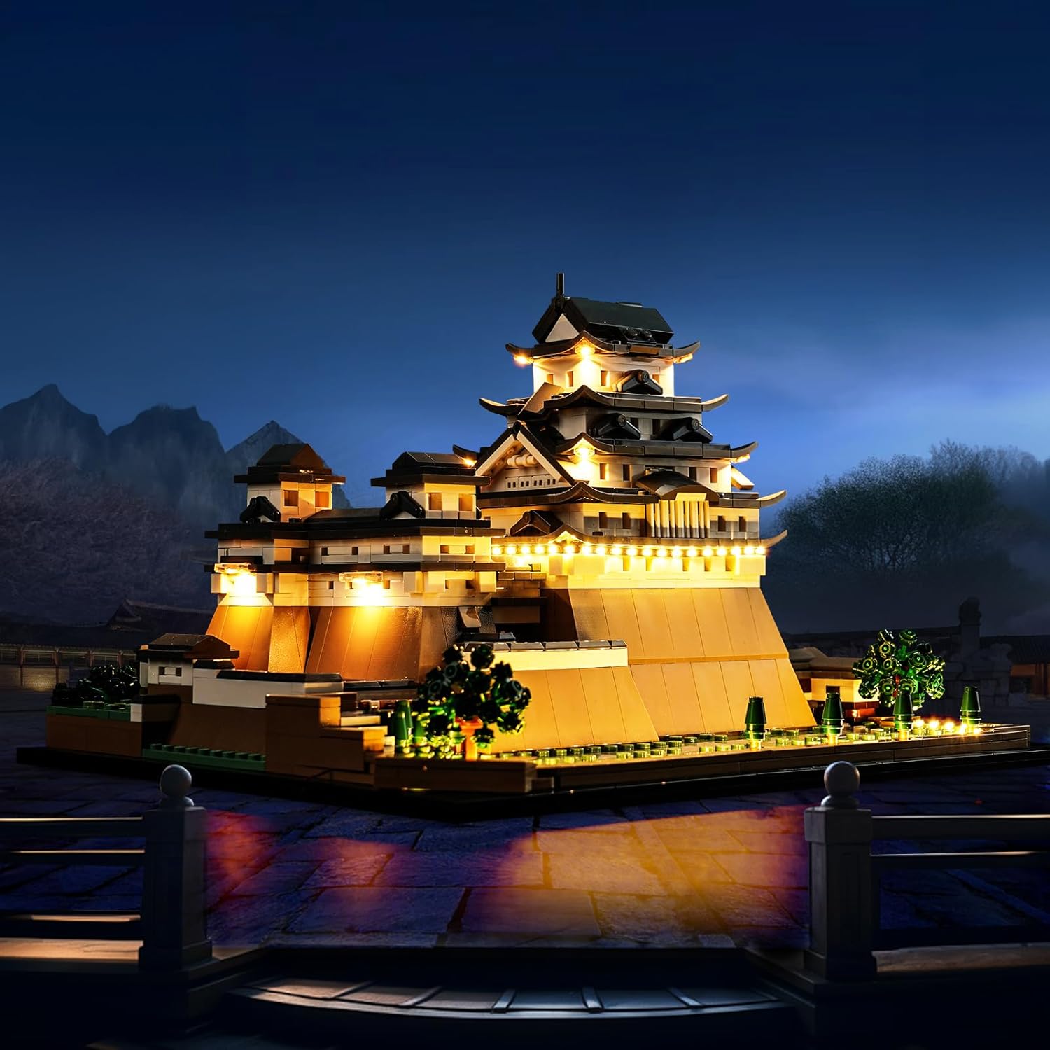 Kit de luz LED mejorado para Lego Architecture Landmarks Collection Himeji Castle Building Set, Compatible con Lego 21060 (Modelo no incluido)