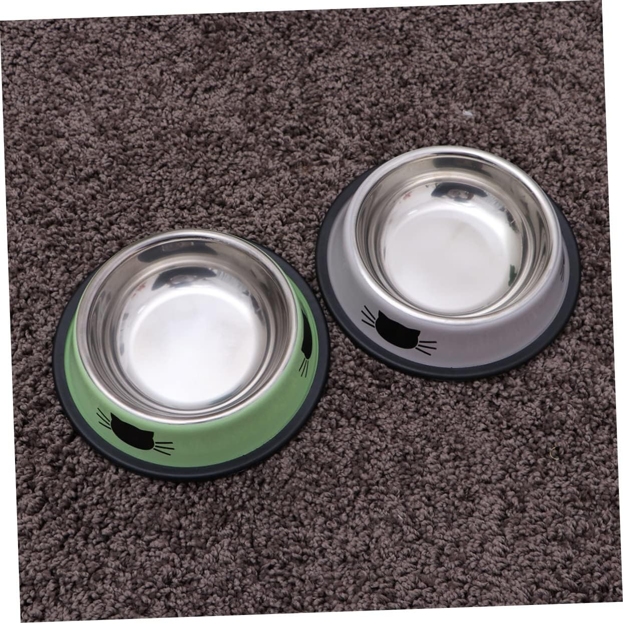 ABOOFAN Tazón de acero inoxidable para perros, cuencos antideslizantes para perros, comedero para mascotas, cuenco para mascotas, tazón de comida