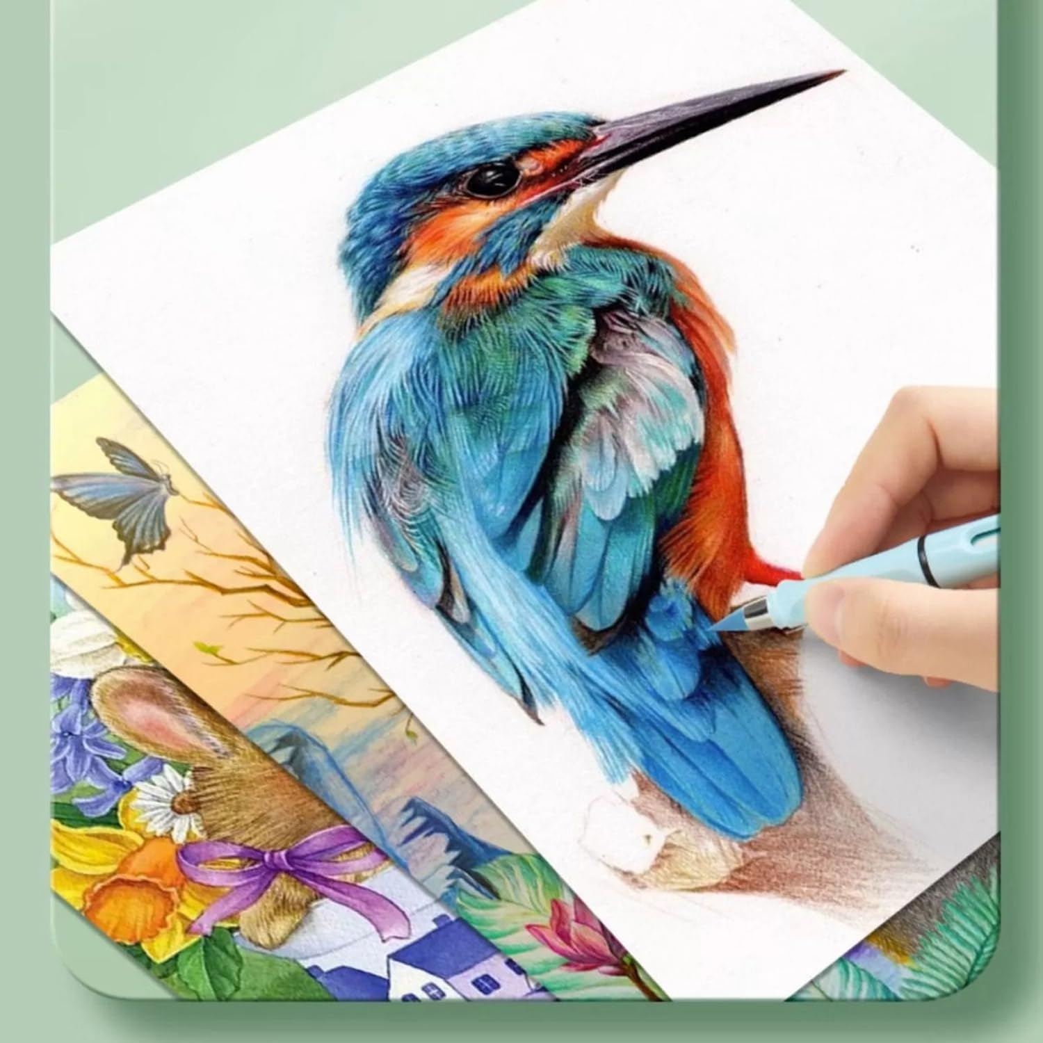 12 lápices de colores eternos sin tinta con borradores, lápices de metal para colorear, lápiz eterno con 12 cabezales reemplazables adicionales,