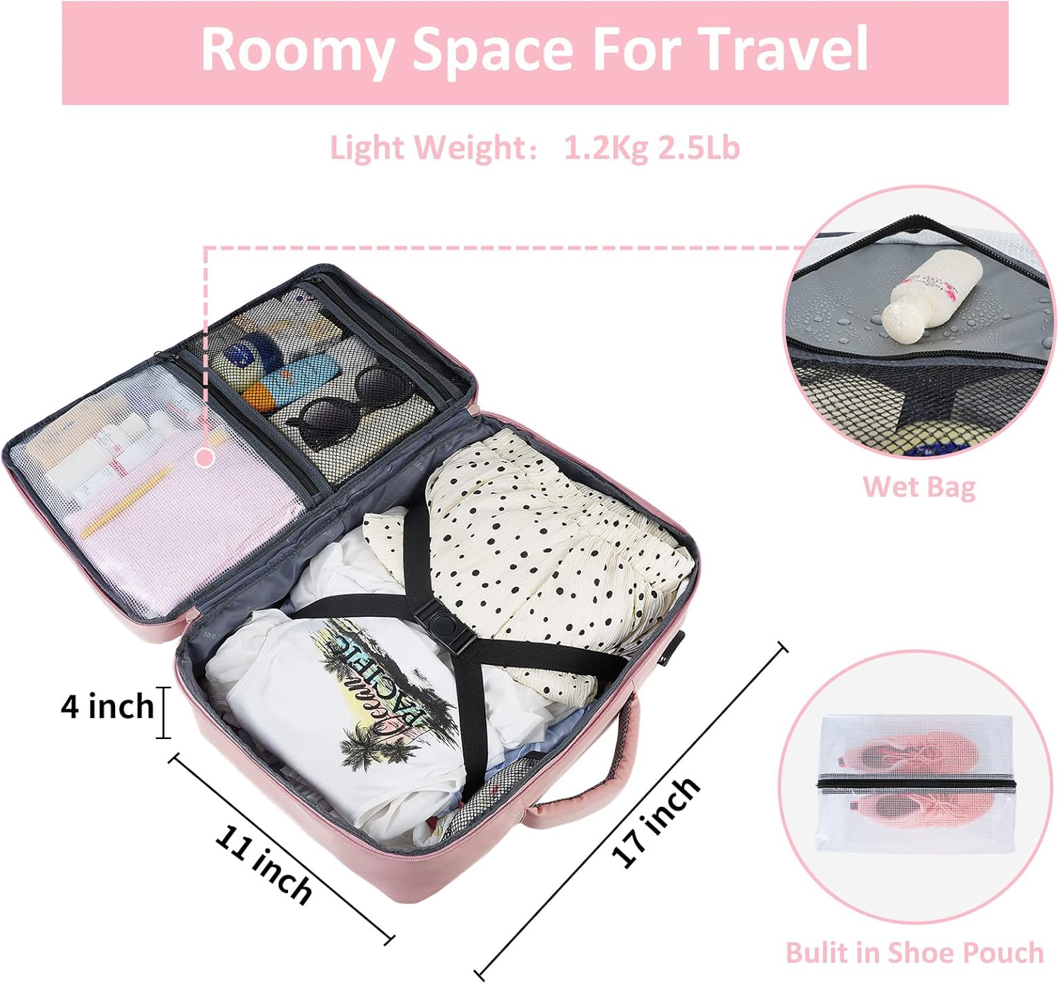 Taygeer TSA – Mochila de viaje para mujer, mochila de mano con puerto de carga USB y bolsa para zapatos, mochila para laptop de 15.6 pulgadas,