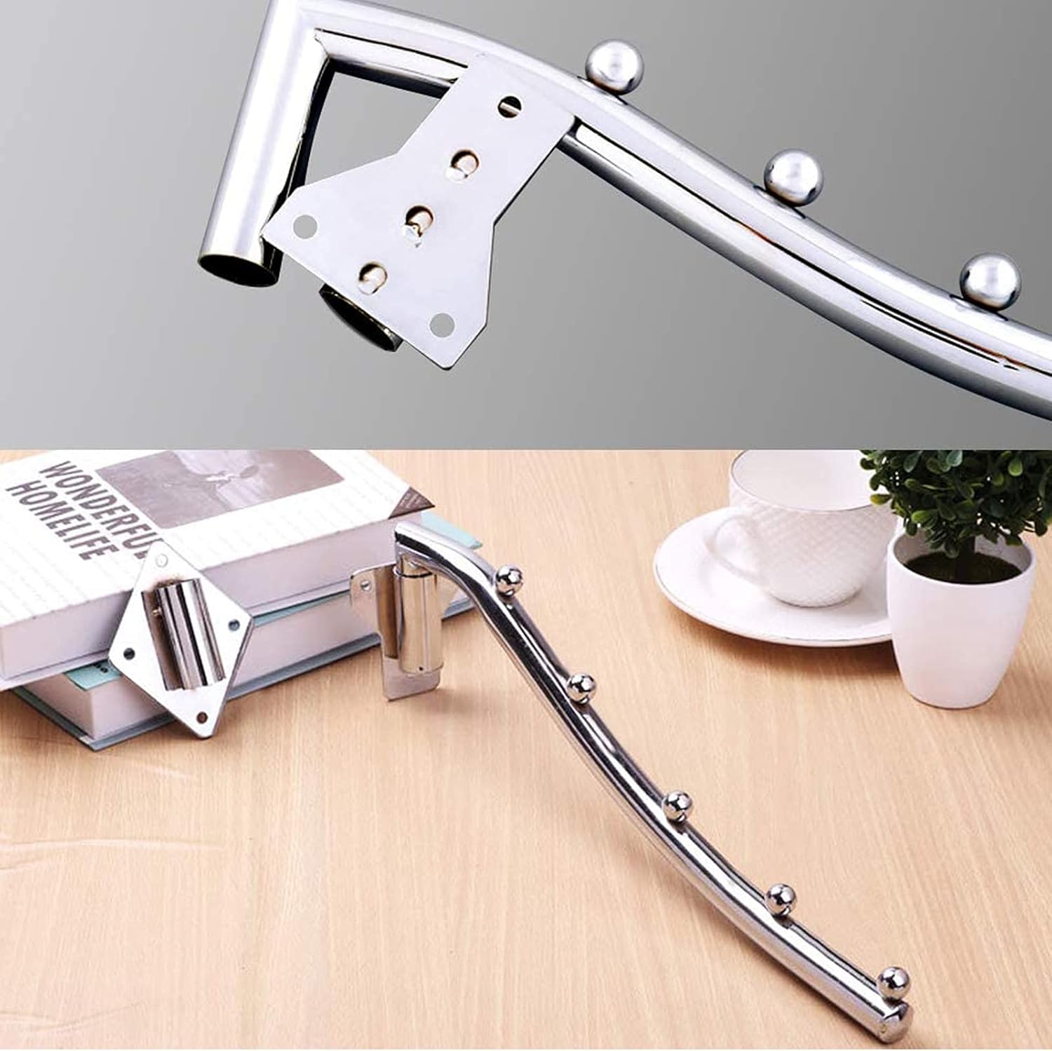 Perchero plegable de pared para colgar ropa, soporte para brazo oscilante, ganchos de ropa de acero inoxidable, sistema de suspensión de ropa que