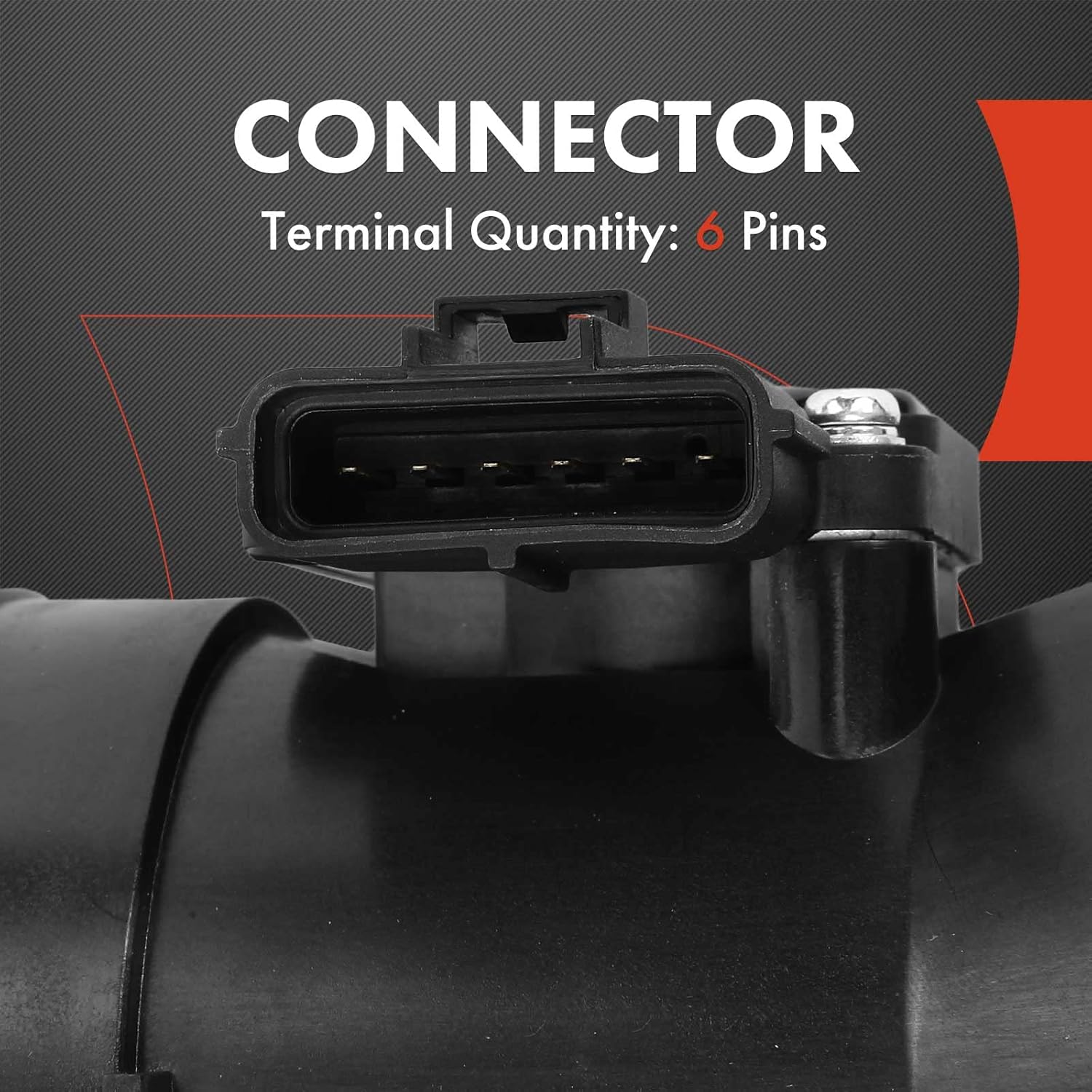 A-Premium Conjunto de medidor de sensor de flujo de aire masivo con 6 pines 8 cilindros 4.6L compatible con Mercury Marauder 2003-2004