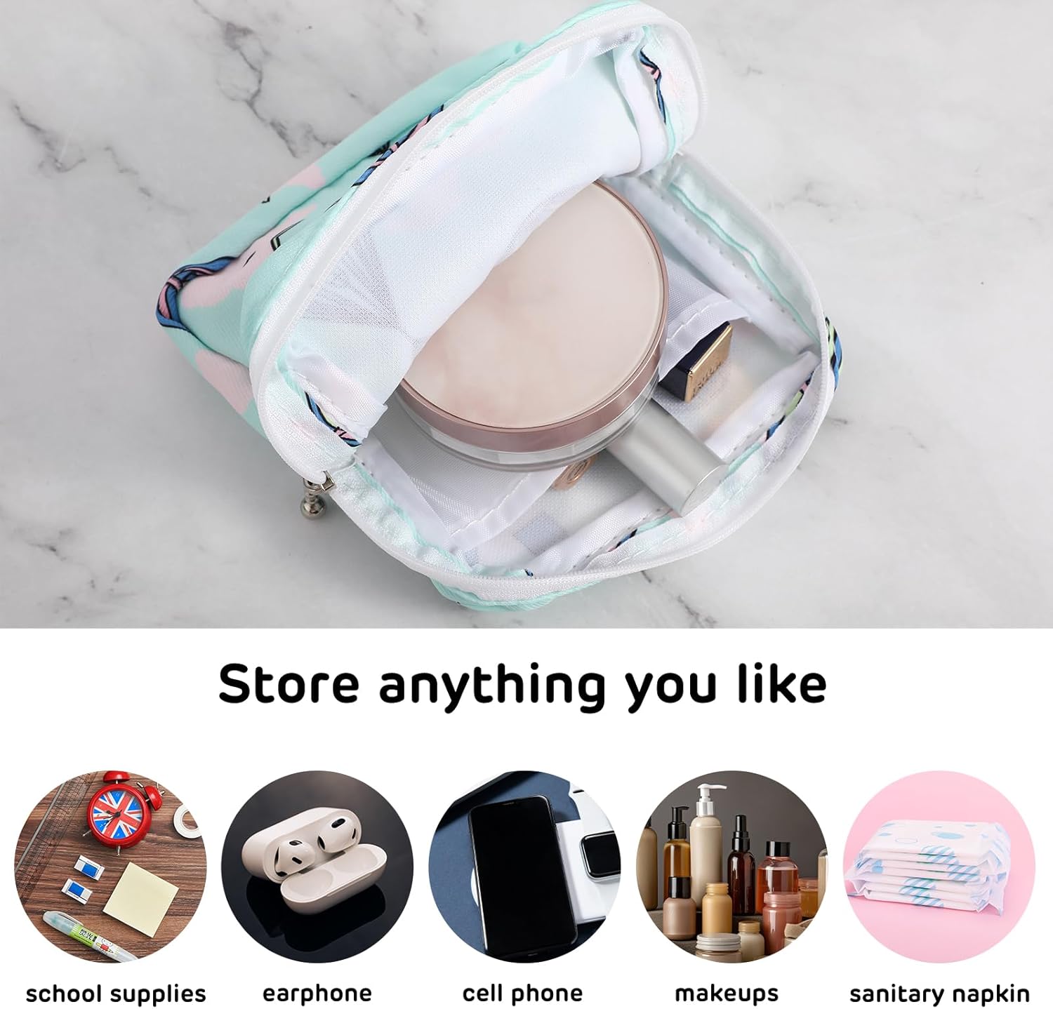 3 bolsas de período, bolsa de almacenamiento de almohadilla sanitaria, bolsa de período pequeño para bolso, bolsa de período menstrual, soporte para