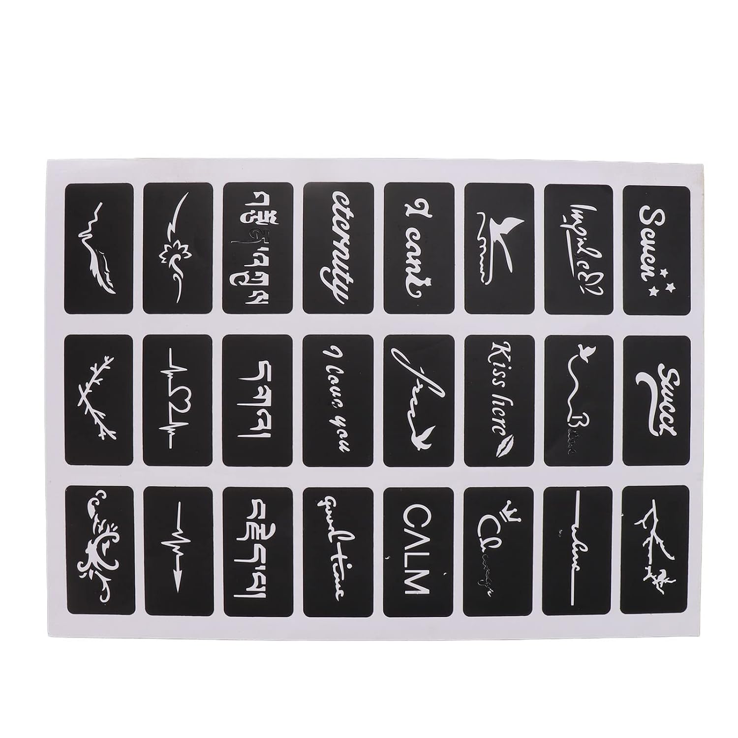 19 hojas de plantillas de tatuaje, plantillas de tatuaje impermeables temporales reutilizables con purpurina para arte corporal (12.2 x 9.1 in)  más