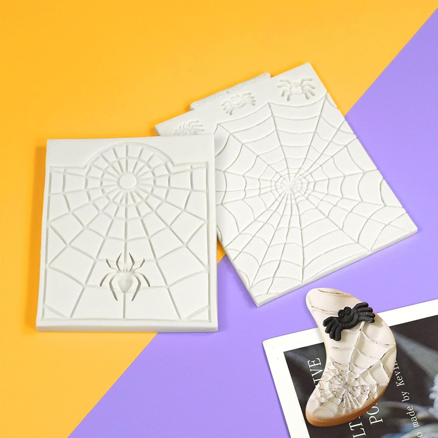 Molde para hornear de Halloween, arañas, telarañas, silicona, Sugarcrafts, molde de resina para tartas, decoración de fondant, telarañas, molde de