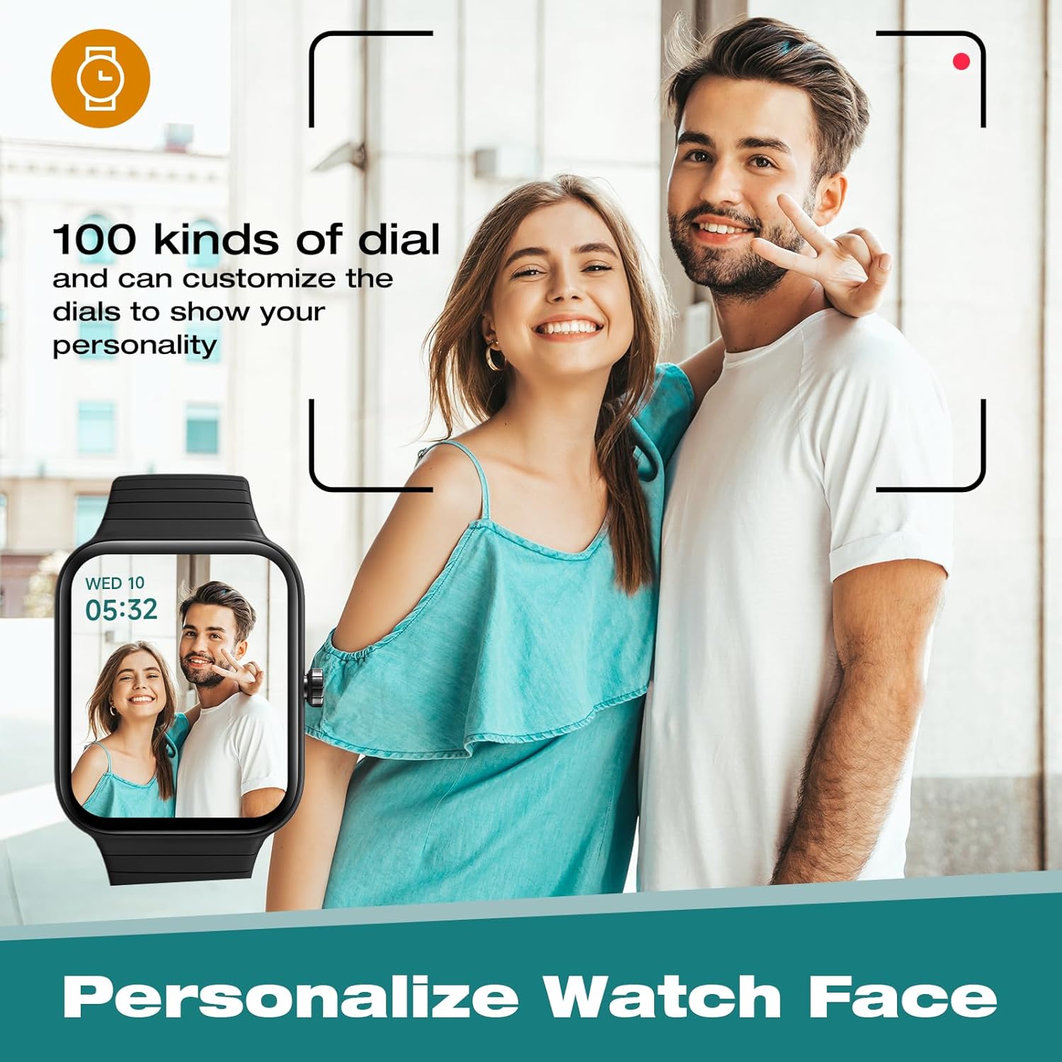 Quican Reloj inteligente para hombres y mujeres con Alexa, 7 días de duración de la batería IP68 impermeable Bluetooth Llamadas Reloj de fitness