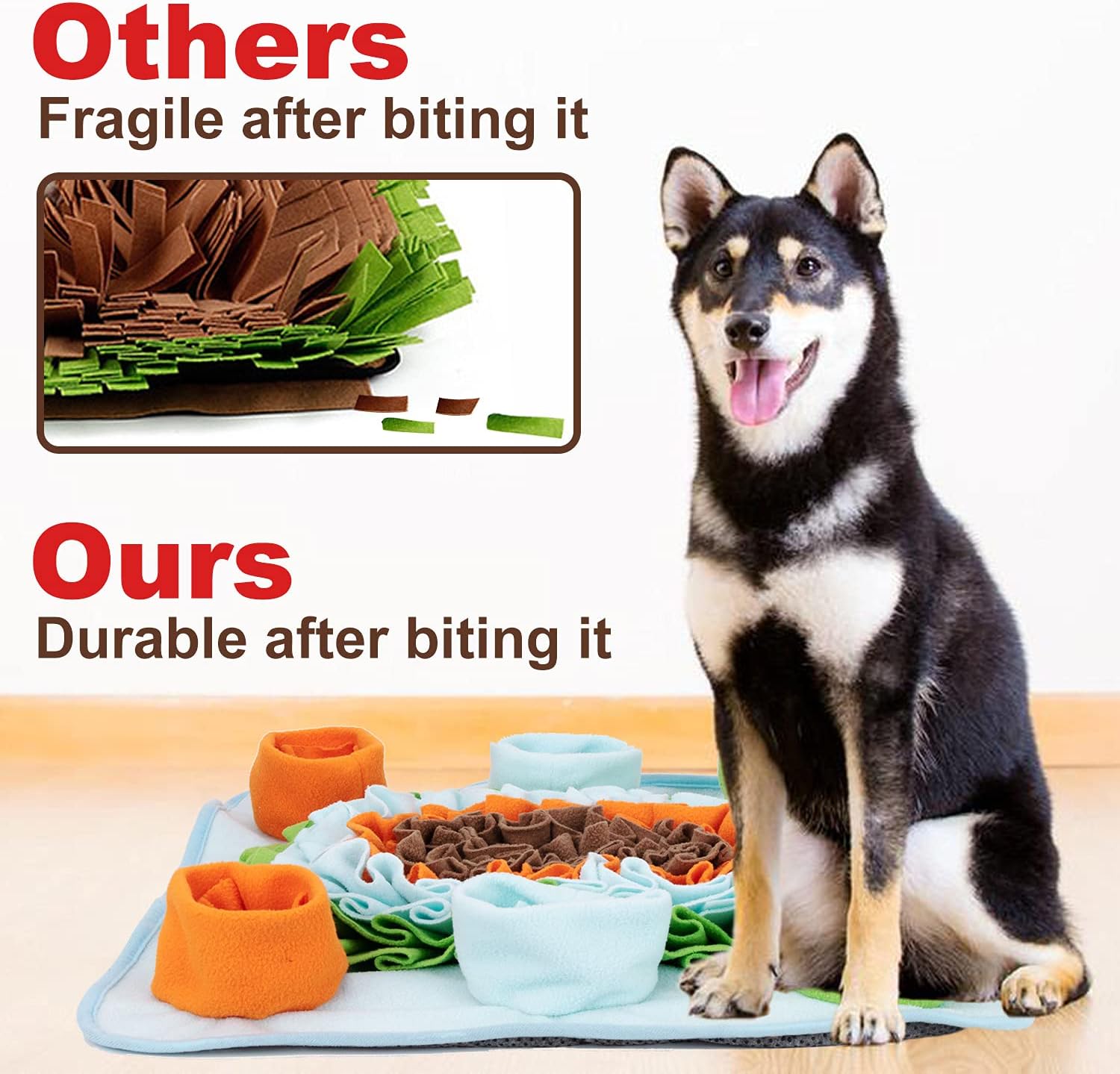 Tapete de olfateo para perros, juguetes de rompecabezas, tapete interactivo para alimentación de mascotas, alimentación de gatos con mango de