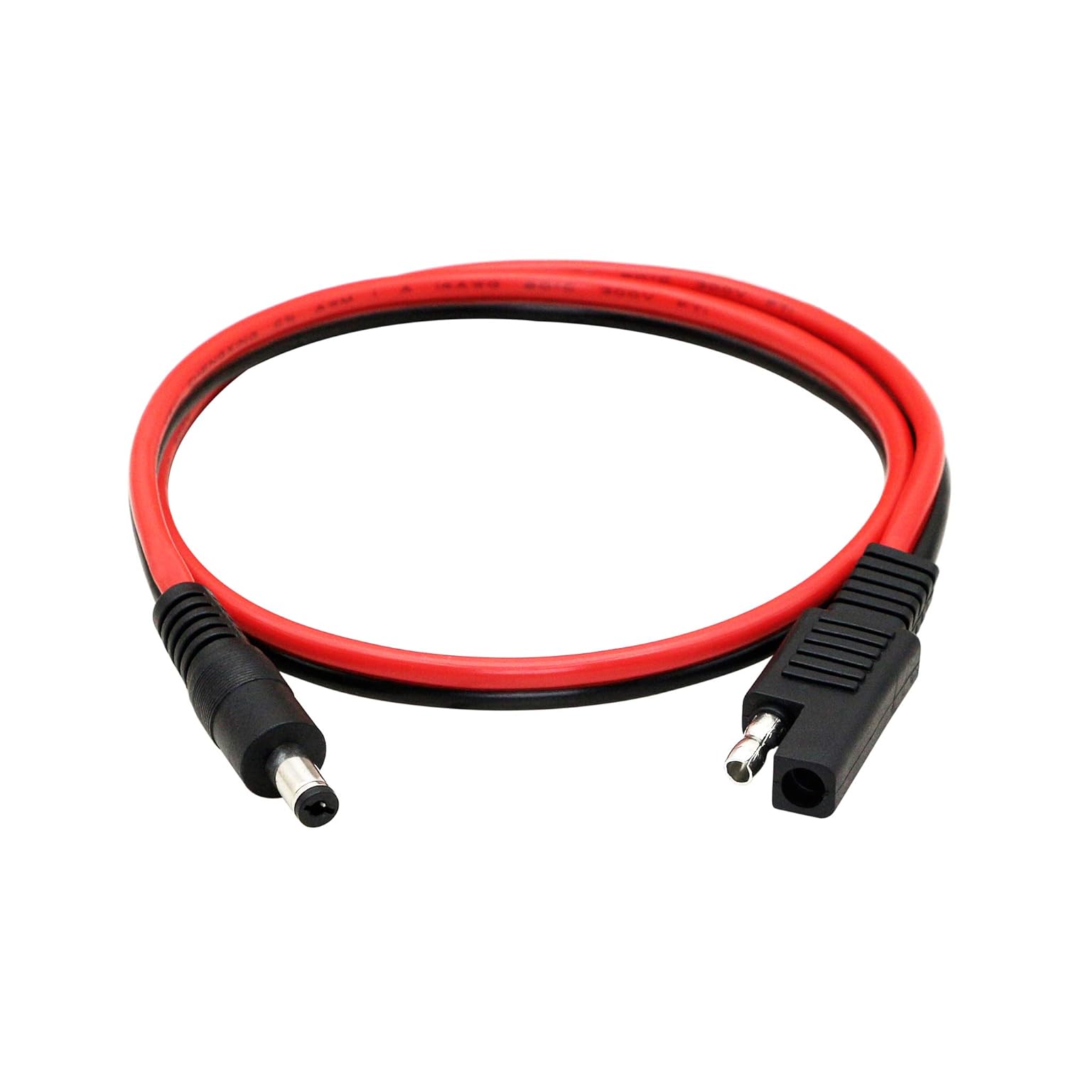 CERRXIAN 23.6 in 14AWG DC 0.217 in x 0.083 in Macho a SAE 2 Pin Cable de Desconexión Rápida Arnés de Cable de Extensión para Alimentaciones