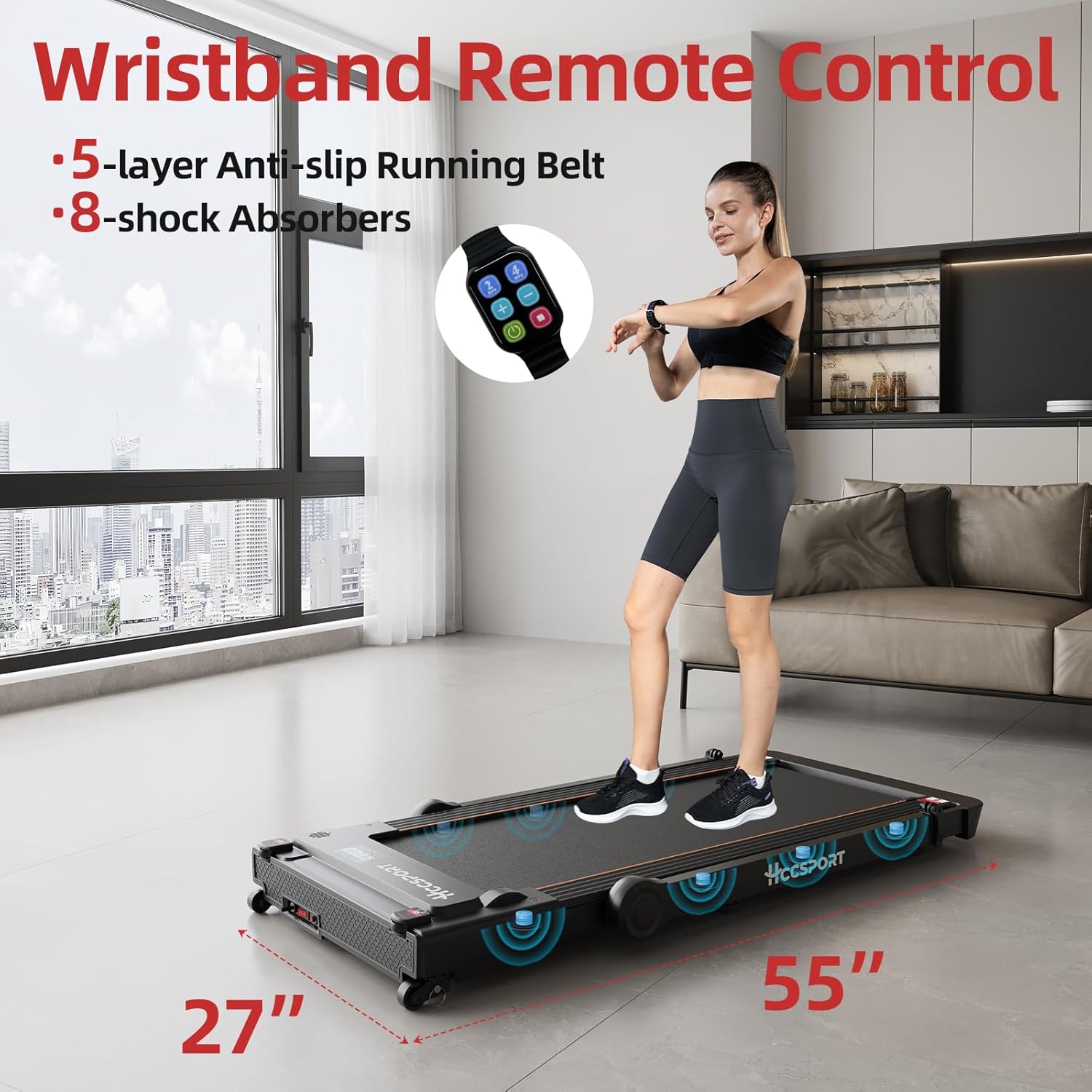 Cinta de correr con inclinación, 3 en 1 para debajo del escritorio, con estación de trabajo de escritorio extraíble, 3.5 HP plegable, compacta,