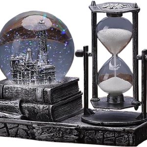 Globo de nieve LED de cristal con reloj de arena vintage de la torre Eiffel de París, decoración del hogar para sala de estar, dormitorio, estante Globo de nieve LED de cristal con reloj de arena vintage de la torre Eiffel de París, decoración del hogar para sala de estar, dormitorio, estante