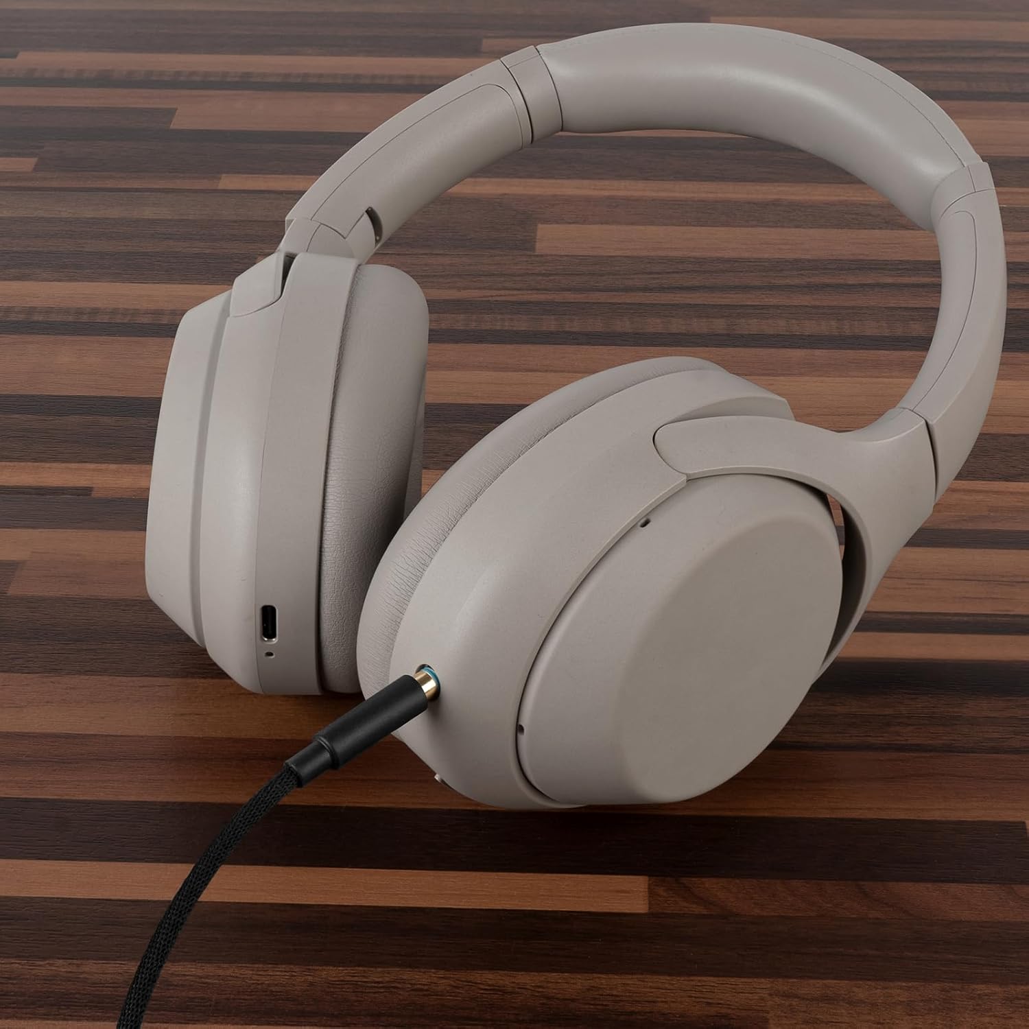 Geekria Cable trenzado de tela de audio compatible con Sony WH-1000XM5 WH-1000XM4 WH-XB920N WH-XB900N WH-CH720N INZONE H5 cable de auriculares,
