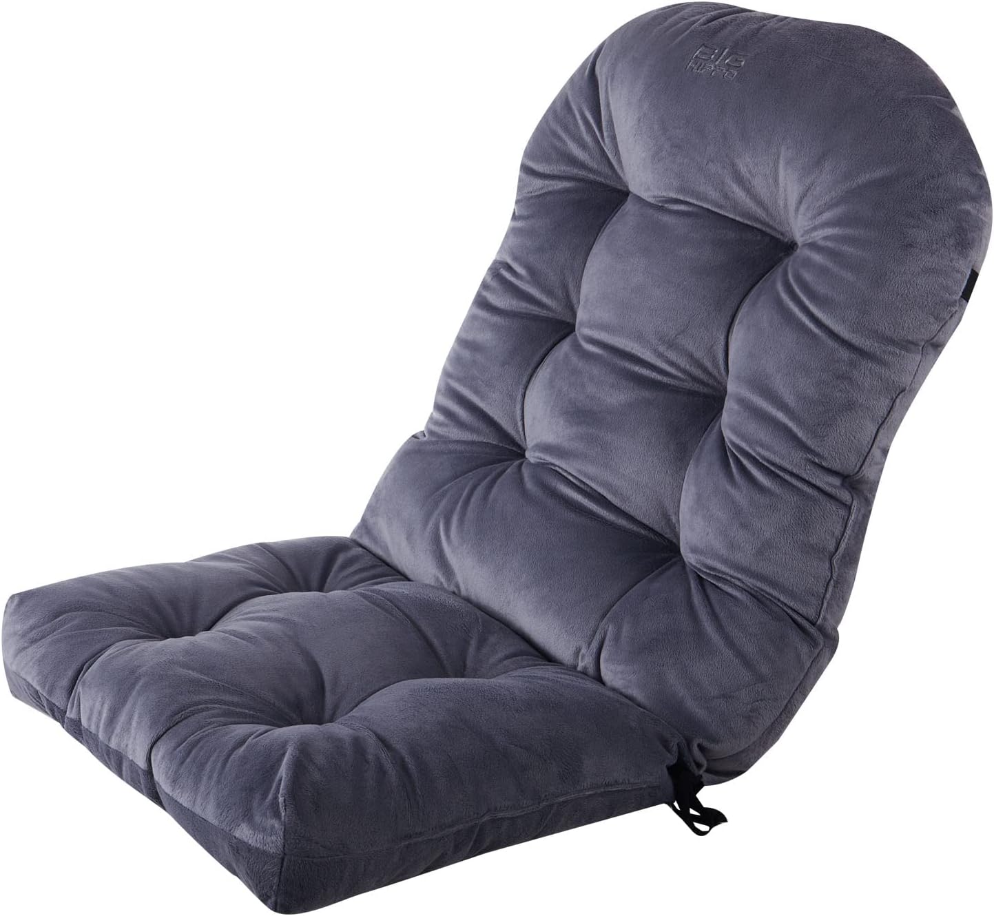 Big Hippo Adirondack – Cojín para silla de interior, con respaldo alto, copetudo, suave y grueso, para uso doméstico (gris)