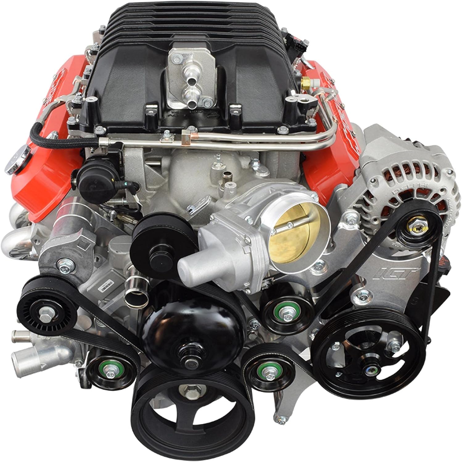 ICT Billet LS Truck LSA Supercharger Swap 6 Rib Alternador y Kit de soporte de dirección asistida 551787A-3
