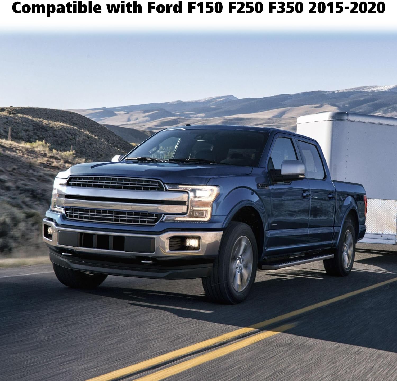 Voodonala Cubierta del panel del volante central con cubierta de tablero de salpicadero compatible con Ford F150 2015-2020 (4 unidades, ABS, rojo)