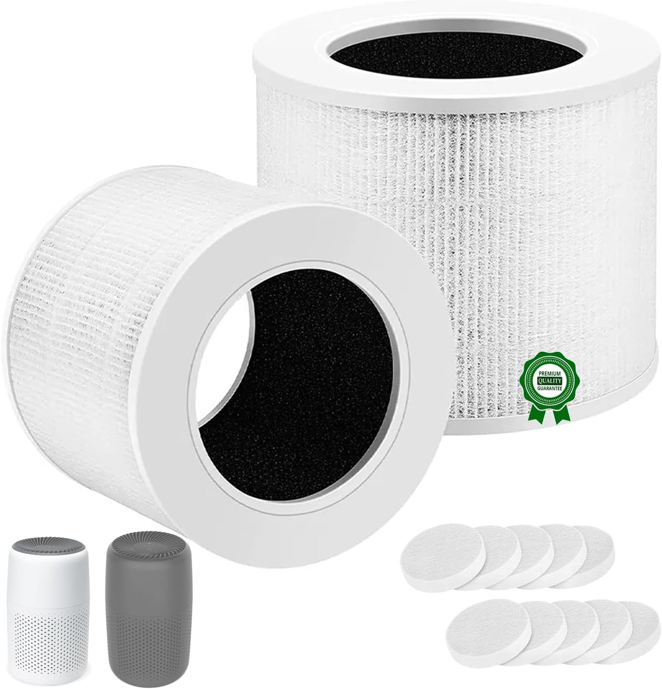 Core Mini filtros de repuesto compatibles con LEVOIT Core Mini purificador de aire, 3 en 1 H13 True HEPA, filtros de alta eficiencia premium, en