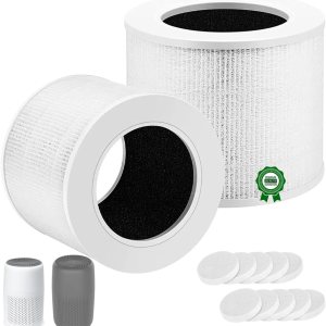 Core Mini filtros de repuesto compatibles con LEVOIT Core Mini purificador de aire, 3 en 1 H13 True HEPA, filtros de alta eficiencia premium, en Core Mini filtros de repuesto compatibles con LEVOIT Core Mini purificador de aire, 3 en 1 H13 True HEPA, filtros de alta eficiencia premium, en