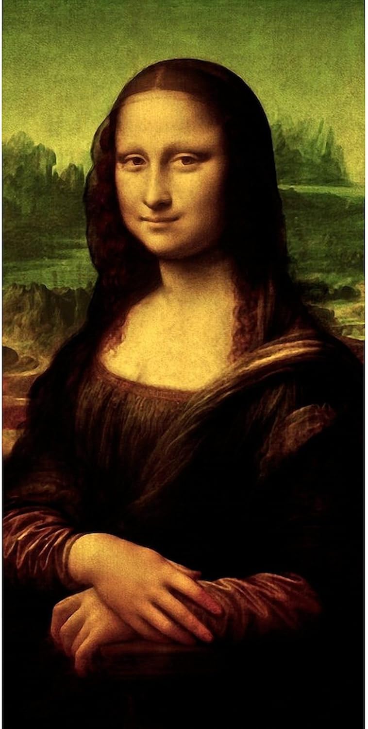 CafePress Mona Lisa – Toalla de playa grande, toalla suave con diseño único