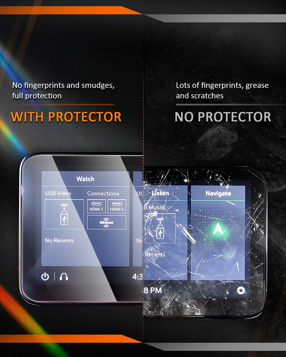 CDEFG Protector de pantalla trasera para Chevy Tahoe, Suburban y GMC Yukon Accesorios 2024 2023 2022 2021  Paquete de 2 unidades de vidrio templado