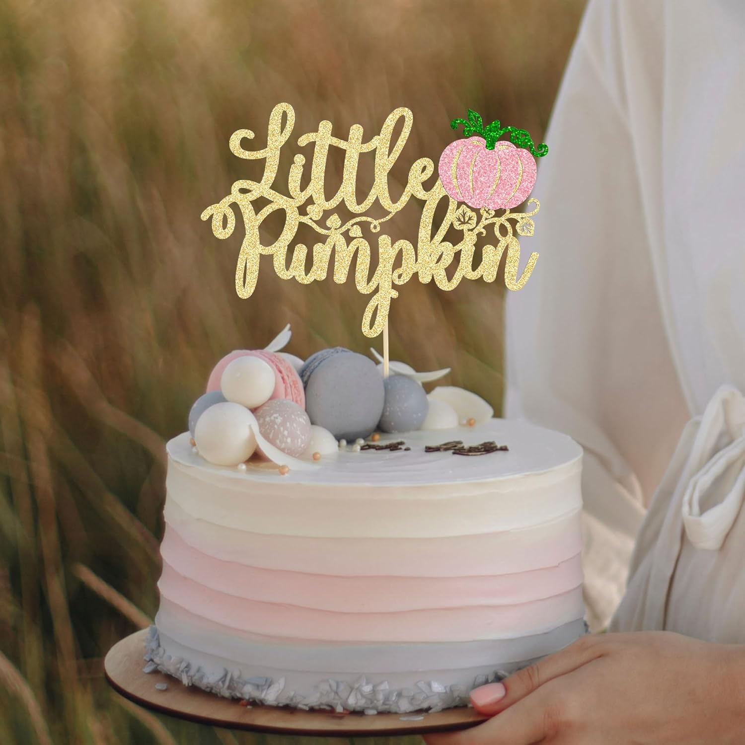 Gyufise Decoración para pastel de calabaza pequeña, decoración de pastel de calabaza, baby shower, decoración para tartas temáticas de otoño, baby