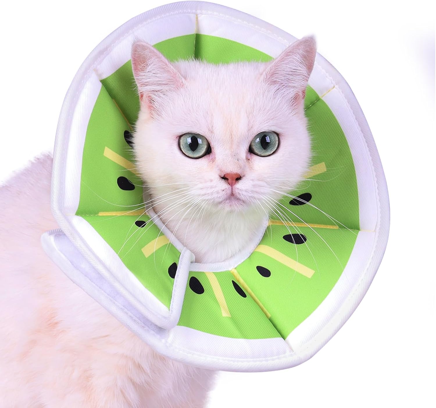 Pawfun Collar de cono de gato, suave, collar protector de recuperación para gatos para dejar de lamerse después de la cirugía, cómodo collar