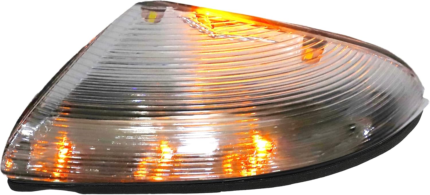 X AUTOHAUX Luz LED de señal de giro del espejo delantero derecho del coche 68064948AA apto para Dodge para Ram 1500 2009-2018 negro