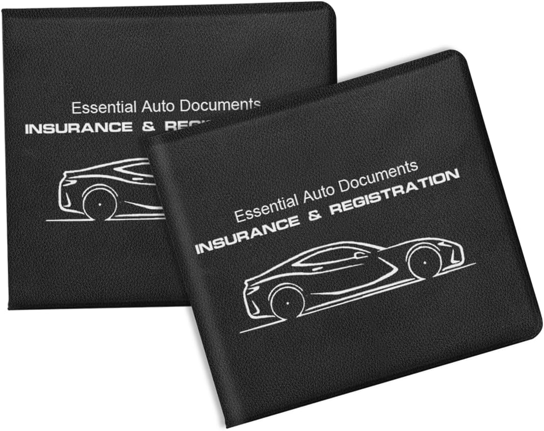 BESULEN Soporte para seguro de registro de automóvil, cartera de bandera estadounidense de Estados Unidos, funda de licencia de conducir para