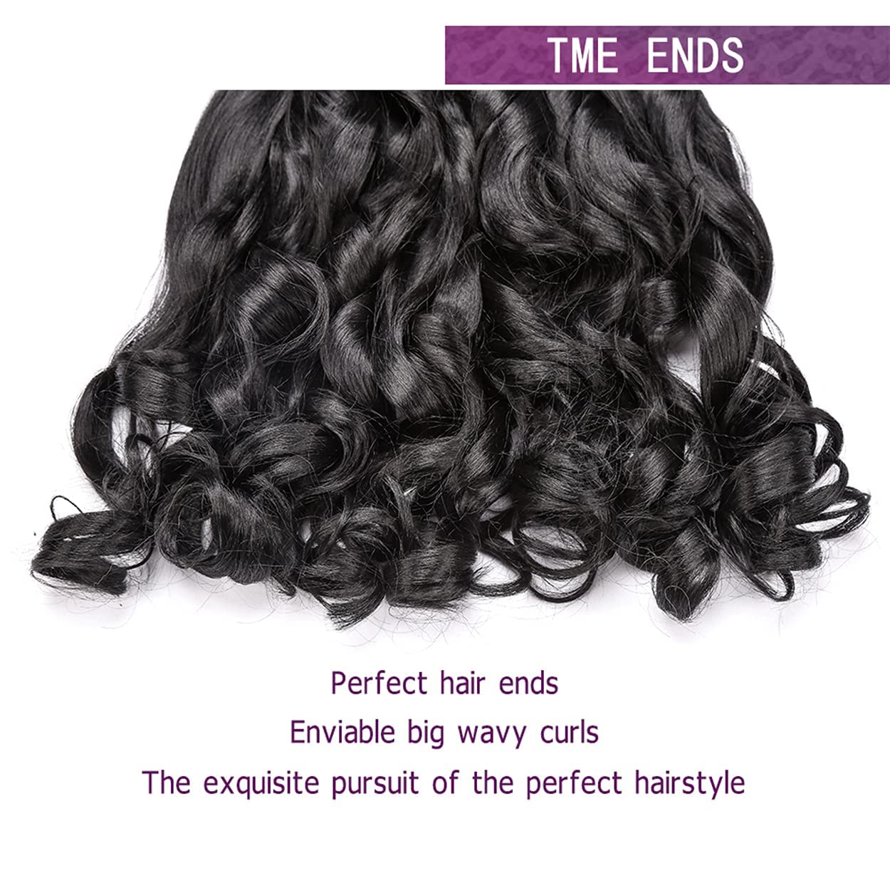 Amir Hair 8 paquetes de extensiones de cabello sintético rizado francés de 26 pulgadas, preestiradas (1b#)