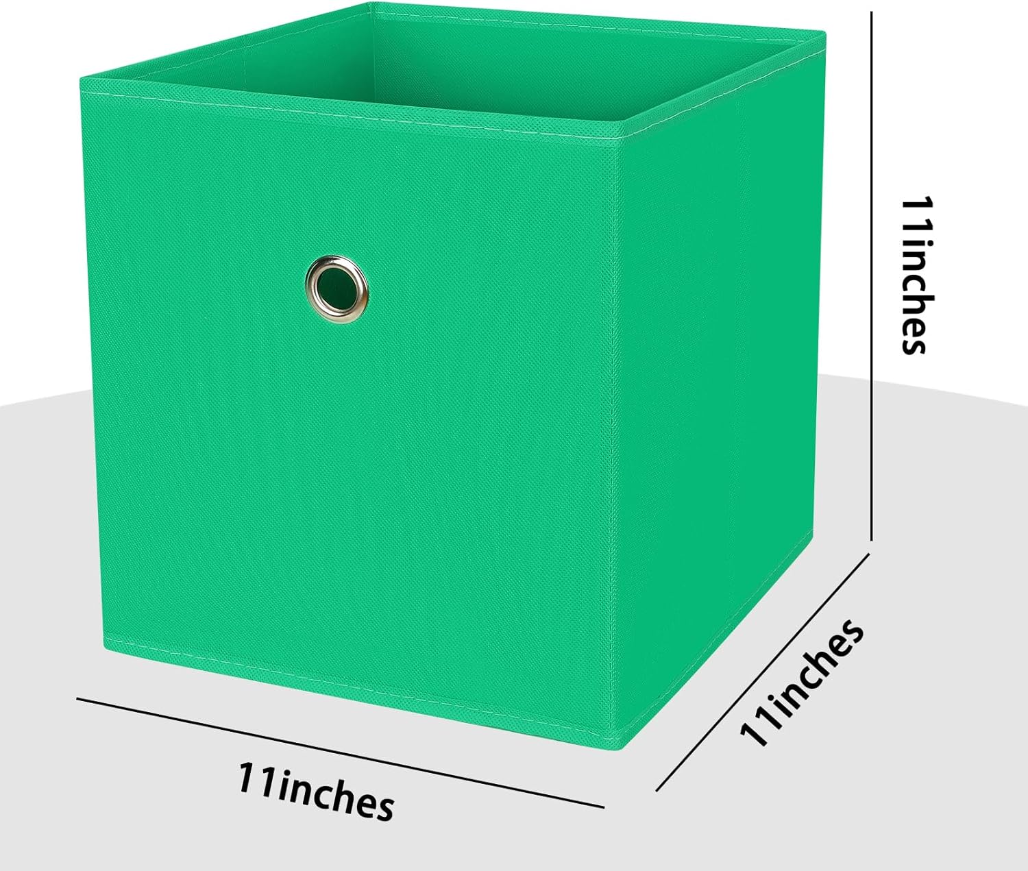 NieEnjoy Cubos de almacenamiento plegables, cubos de almacenamiento de tela de 11 pulgadas, cubos organizadores con asas dobles para el hogar, juego