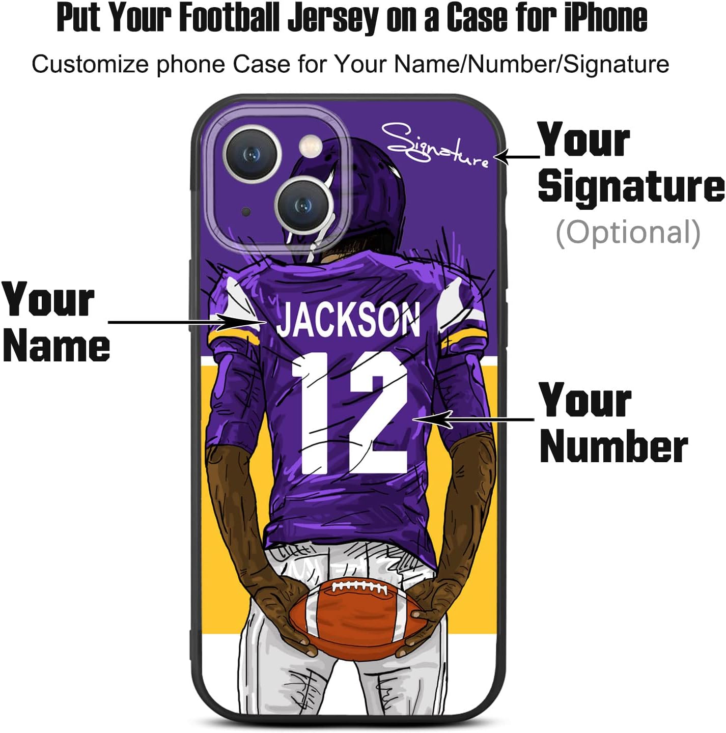 Funda de fútbol personalizada con nombre y número para iPhone 15 Pro Max 14 13 12 11 Xs Max Xr SE3 8 7 6 Plus 11 Pro Mini, silicona líquida con