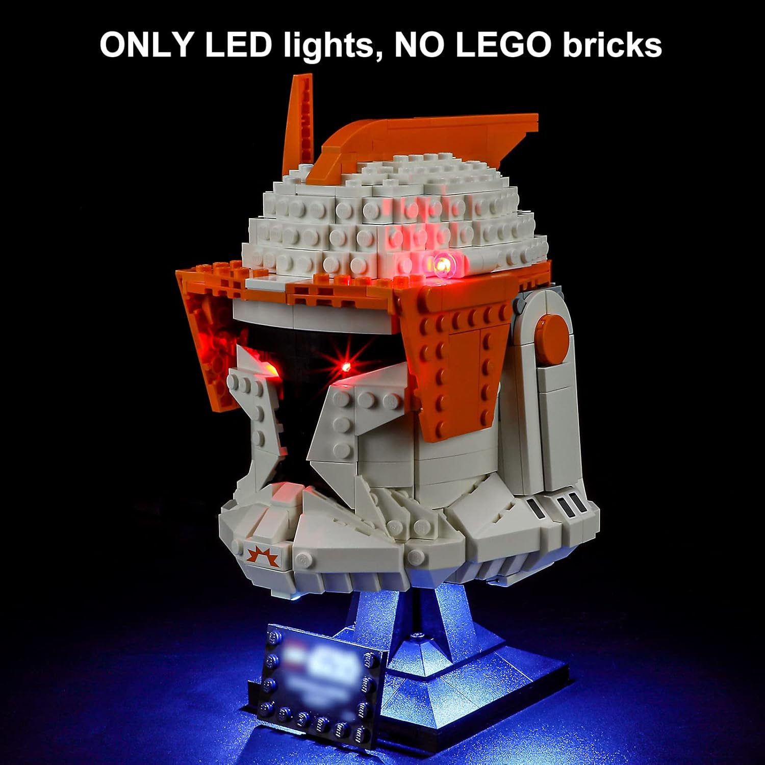 Vaodest Luz LED para Lego Clone Commander Cody Helmet 75350 Juego de modelos de bloques de construcción, diseño y configuración compatible con el
