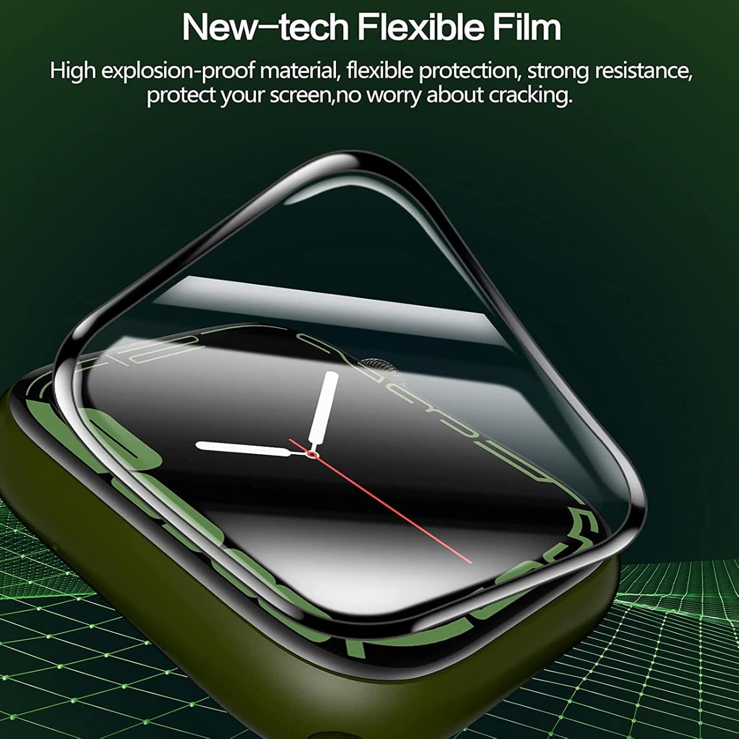 Protector de pantalla compatible con TOOBUR Smart Watch, 3 unidades Lamshaw Película transparente de TPU de cobertura completa compatible con TOOBUR