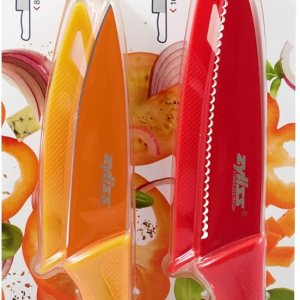 Zyliss – Cuchillo para pelar y mondar con funda, Juego para pelar, 2 piezas, Multicolor Zyliss – Cuchillo para pelar y mondar con funda, Juego para pelar, 2 piezas, Multicolor
