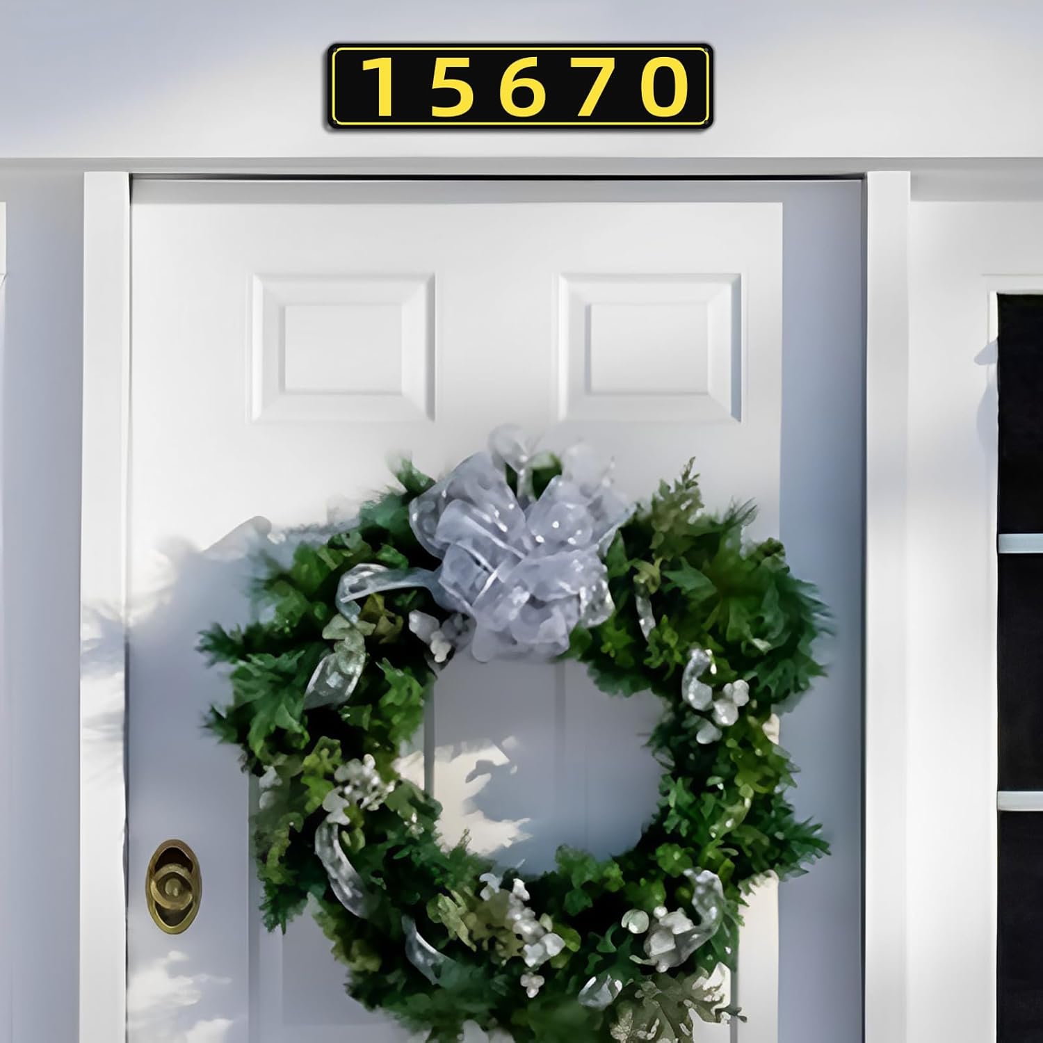 Placa reflectante personalizada para dirección de casa para exterior, placa de número de casa personalizada para buzón exterior, letrero de