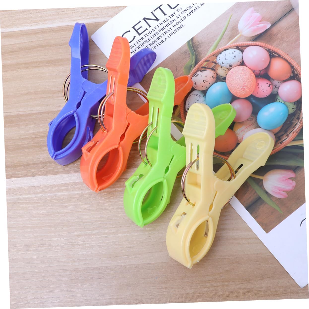 Cabilock Pinzas para toallas de playa, pinzas de plástico para toallas de playa, pinzas de plástico para toallas de playa, colcha de playa, clips de