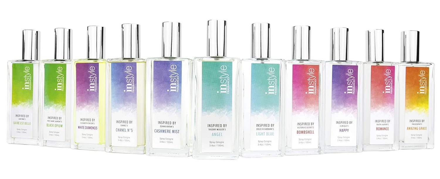 Instyle Fragrances Inspirado en Thierry Mugler’s Angel  Eau de Toilette para mujer  Vegano y sin parabenos  3.4 onzas líquidas (paquete de 2)