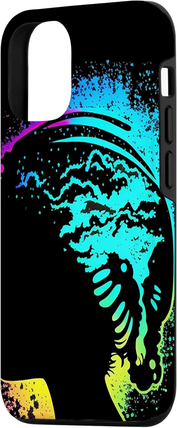 iPhone 13 Pro Trippy Vaporwave Alien Head Skull Dripping Paint UFO Art Case