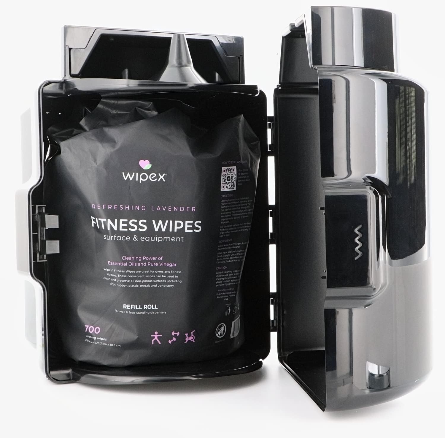 Wipex Toallitas de gimnasio, 700 unidades, toallitas grandes de 8 x 12 pulgadas con vinagre de limpieza y aceite esencial de lavanda refrescante
