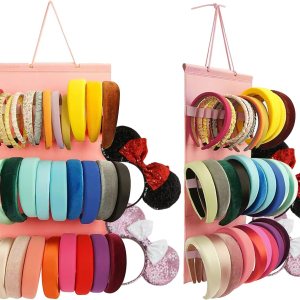 JOYMOMO Soporte colgante para diadema para niñas, organizador de diadema de fieltro, organizador de almacenamiento para diadema (sin diademas) (rosa) JOYMOMO Soporte colgante para diadema para niñas, organizador de diadema de fieltro, organizador de almacenamiento para diadema (sin diademas) (rosa)