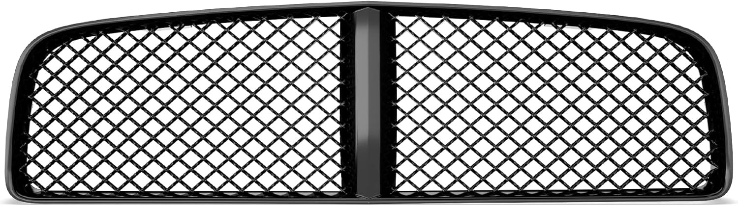Armordillo USA 7147652 Rejilla frontal de malla para capó, color negro brillante para Dodge Charger 2005-2010
