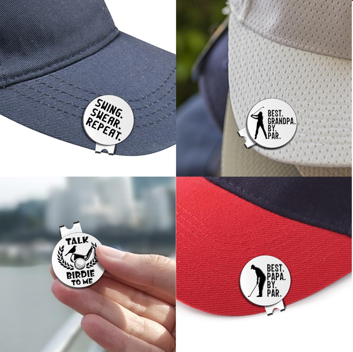 Best Dad by Par Golf Ball Markers, Men’s Golf Accessories, Birthday Retirement Golf Gifts for Dad Husband Grandpa