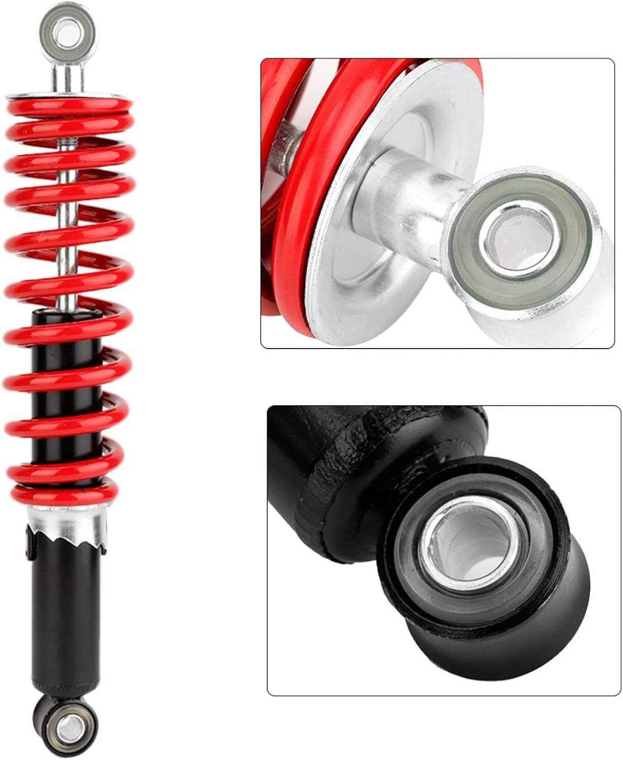 KIMISS Suspensión de ajuste del amortiguador, 12.008 in amortiguadores delanteros de suspensión para 110cc 150cc 200cc 250c ATV Quad Bike