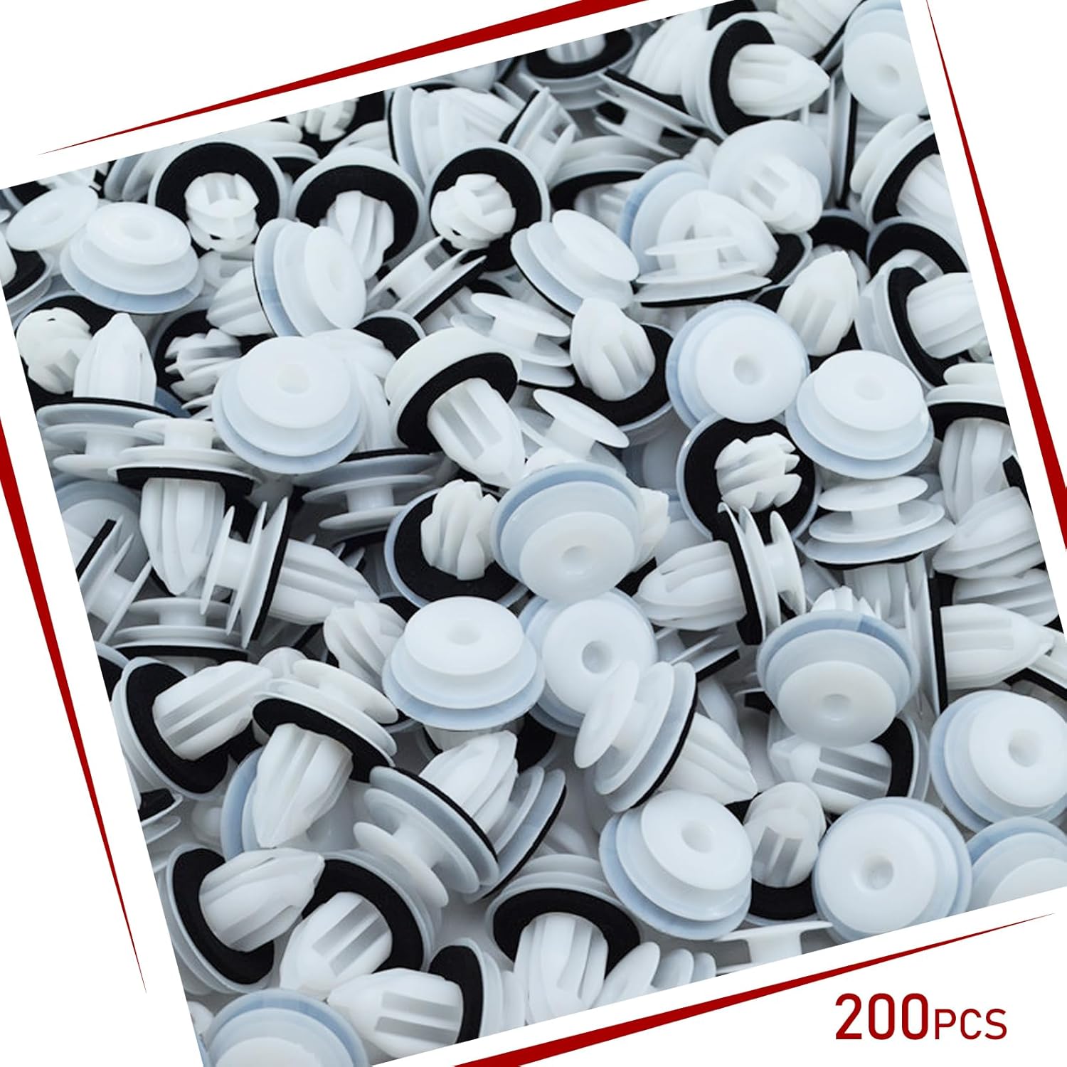 Ajxn 200 sujetadores de parachoques de automóvil, clips de hebilla de nailon de calidad para puerta, universales, impermeables, duraderos, remaches