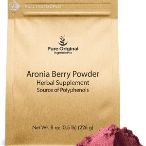 PURE ORIGINAL INGREDIENTS Aronia Berry Powder (8 oz) Extracto de suplemento de frutas, siempre puro, sin aditivos ni rellenos PURE ORIGINAL INGREDIENTS Aronia Berry Powder (8 oz) Extracto de suplemento de frutas, siempre puro, sin aditivos ni rellenos