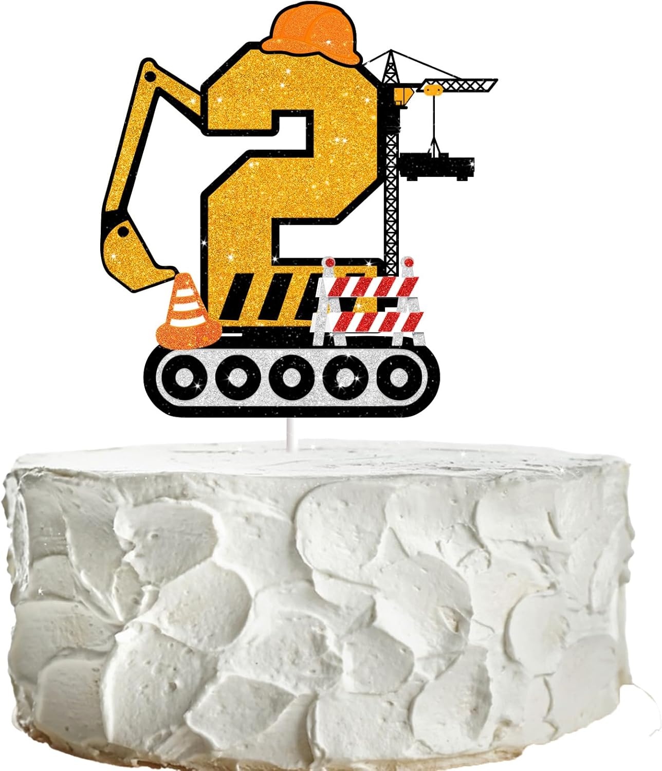 Decoración de pastel de construcción para niños y niñas, baby shower, 2 cumpleaños, suministros de fiesta temática de construcción, camión, tractor,