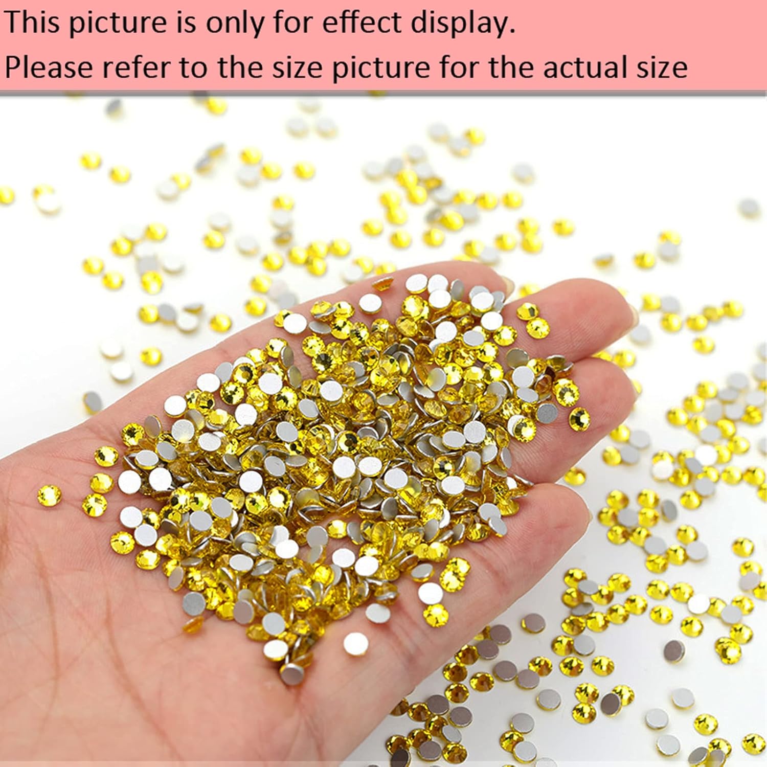 1440 diamantes de imitación SS16 con parte trasera plana, diamantes de imitación de cristal con parte trasera plana de 0.157 in para manualidades,