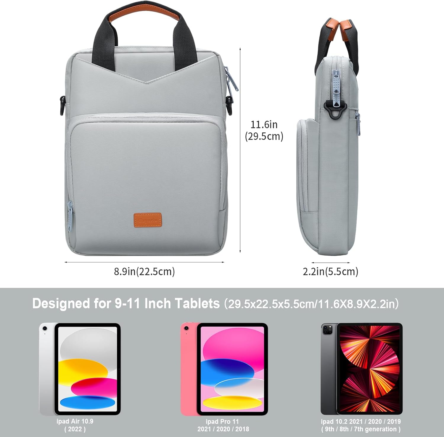 Funda acolchada para tablet de 9 a 11 pulgadas, funda de transporte acolchada para iPad Pro de 11 pulgadas (M4), iPad 10.9 (10 generación), iPad Air