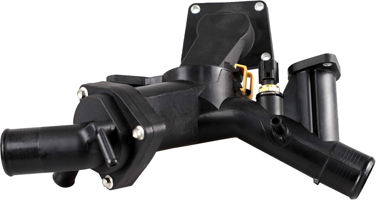 MYSMOT LR005631 Termostato de refrigerante de motor y carcasa con sensor para Land Rover LR3 2005-2009 Range Rover Sport 2006-2009 V8 4.4L,