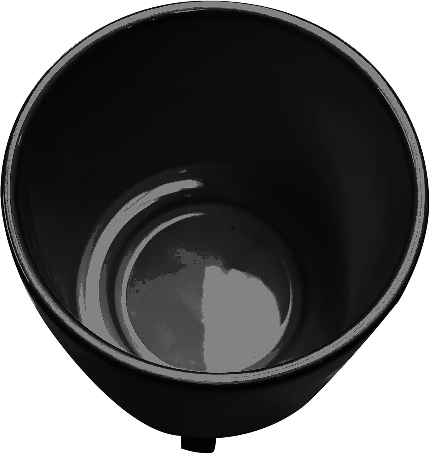 Maceta de cerámica con soporte de madera, maceta de 6.5 pulgadas de altura y 5.1 pulgadas de diámetro, maceta de cerámica negra para plantas y
